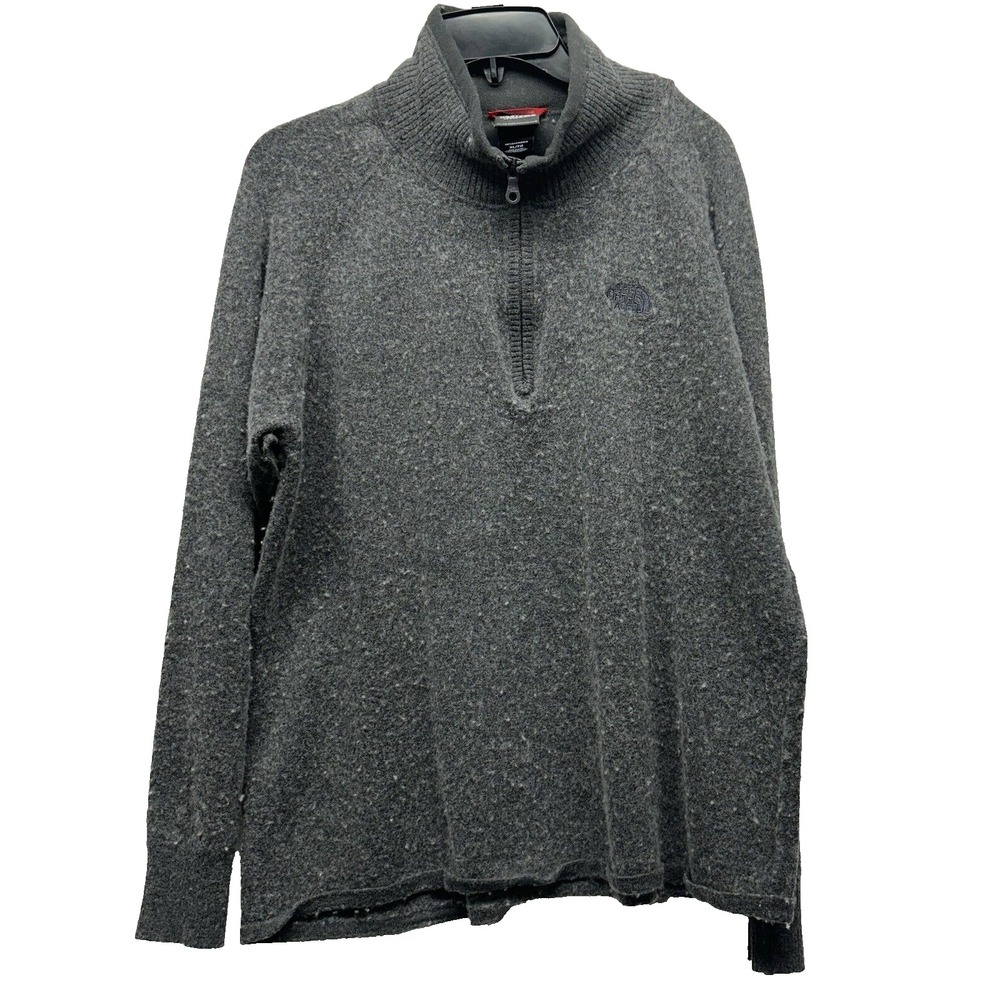 The North Face Men's XL Grey Mock Neck 1/2 Zip Sweater (G3)